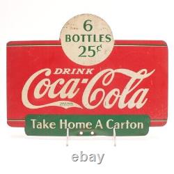 Rare 1938 Two Sided Antique Coca Cola Sign