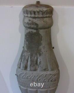 Rare 1940's-1950's Coca-cola 37 Bottle Embossed Metal Advertising Sign 6 Oz