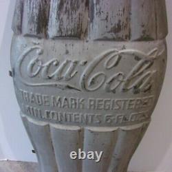 Rare 1940's-1950's Coca-cola 37 Bottle Embossed Metal Advertising Sign 6 Oz