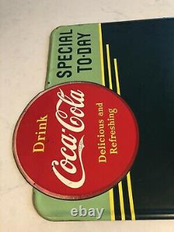 Rare 1941 Coca Cola Coke Menu Board Sign Vintage Button Rarest