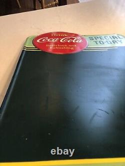 Rare 1941 Coca Cola Coke Menu Board Sign Vintage Button Rarest