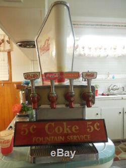 Rare 1950s-60 Vendo Galaxie Lightup 4tap Coca Cola Soda Fountain Dispenser -NICE