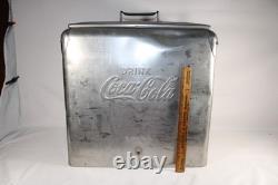 Rare 1950s Vintage Coca Cola Aluminum TempRite Cooler Arkansas City Kansas