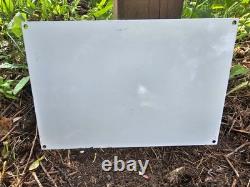 Rare 1957 Vintage Coca-cola Porcelain Enamel Gas Station Sign Coke 12 X 8