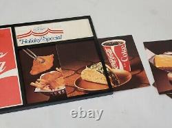 Rare 1976 vintage COCA-COLA Cardboard/Plastic SIGN with INSERTS Diner Restaurant