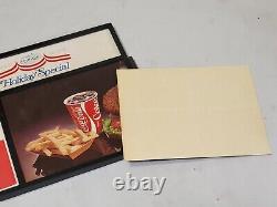 Rare 1976 vintage COCA-COLA Cardboard/Plastic SIGN with INSERTS Diner Restaurant