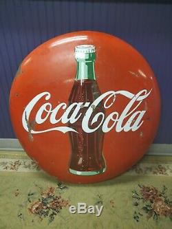 Rare 36 Coca cola Coke button with bottle sweat 1950s