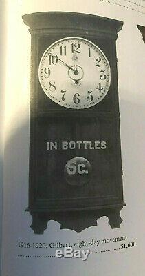 Rare Antique 1916 to 1920 Coca Cola Gilbert Eight Day Adversting clock Nice