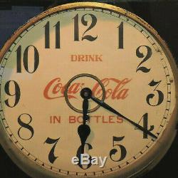 Rare Antique 1916 to 20's Coca Cola Gilbert Eight Day Adversting clock Nice