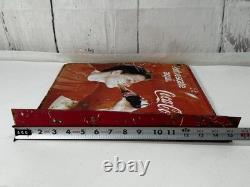 Rare Antique 1956 Spanish Coca Cola Refrescate Aqui Double Sided Flange Sign