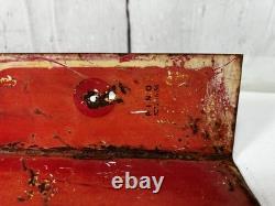Rare Antique 1956 Spanish Coca Cola Refrescate Aqui Double Sided Flange Sign