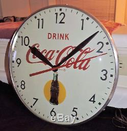 Rare Antique Coca Cola Bubble Glass advertising Clock Sign! Nice