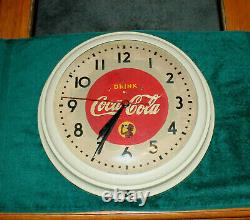 Rare Antique Original Coca Cola Drink advertising Clock Sign NICE