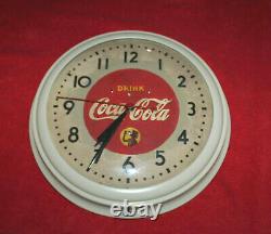 Rare Antique Original Coca Cola Drink advertising Clock Sign NICE