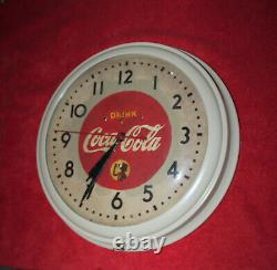 Rare Antique Original Coca Cola Drink advertising Clock Sign NICE