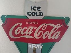 Rare Coca Cola 1933 Kay Display Wood Arrow Sign Near Mint