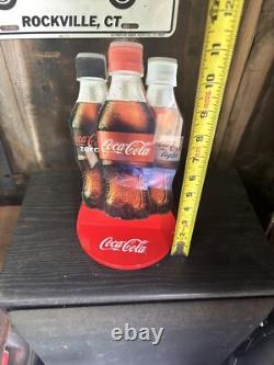 Rare Coca Cola 3 Bottle LED Light Sign Rare Foreign Coke Zero 11 Back Bar