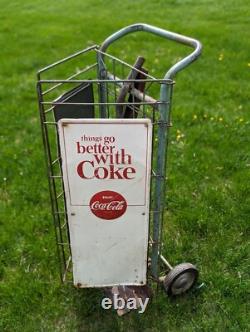 Rare Coca-Cola Coke Bottle Cart Hand Dolly Original Vintage Advertising Signs