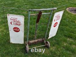 Rare Coca-Cola Coke Bottle Cart Hand Dolly Original Vintage Advertising Signs