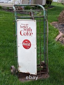 Rare Coca-Cola Coke Bottle Cart Hand Dolly Original Vintage Advertising Signs