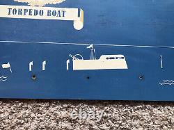 Rare Coca Cola Kay Display World War 2 Torpedo Boat Sign