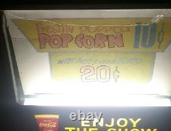 Rare Coca Cola Lighted ENJOY THE SHOW 1950'S Theater Refreshment Sign