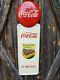 Rare Coca-Cola Pilaster Sign. Painted Metal With Decals! 54inx16in