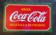 Rare Coca-Cola SQUARE BUTTON SIGN Delicious & Refreshing -DRINK COKE 3D Enamel