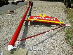 Rare Coca Cola Sign 1940 With Pole Never Used