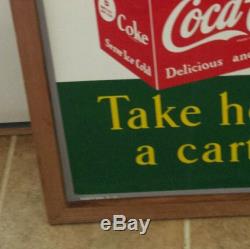 Rare Coca Cola Take home a carton sign