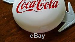 Rare Coca Cola White 16 Porcelain Button with Arrow