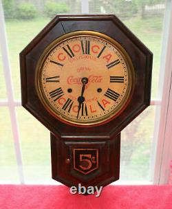 Rare Coca Cola Wooden Clock Parts Clock