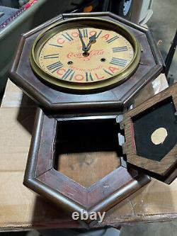 Rare Coca Cola Wooden Clock Parts Clock