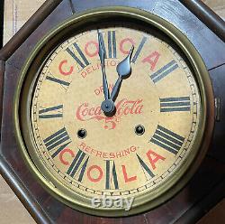 Rare Coca Cola Wooden Clock Parts Clock