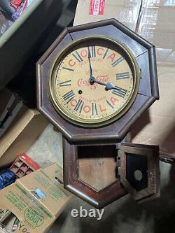 Rare Coca Cola Wooden Clock Parts Clock