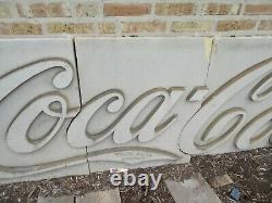 Rare Coca- cola Limestone Bottling plant 4 panel Sign 117 x 31