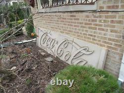 Rare Coca- cola Limestone Bottling plant 4 panel Sign 117 x 31