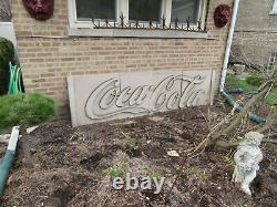 Rare Coca- cola Limestone Bottling plant 4 panel Sign 117 x 31