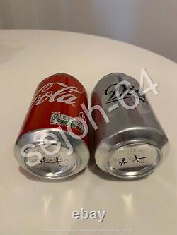 Rare Damien Hirst Signed Coca Cola / Coke Can Complete Pair With Provenance