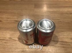 Rare Damien Hirst Signed Coca Cola Collection Regular And Diet Coke Cans