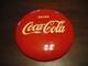 Rare Drink Coca-Cola button painted A-M 1949 soda pop sign 12 inch rare