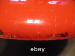Rare Drink Coca-Cola button painted A-M 1949 soda pop sign 12 inch rare