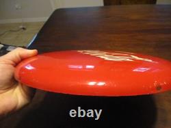 Rare Drink Coca-Cola button painted A-M 1949 soda pop sign 12 inch rare