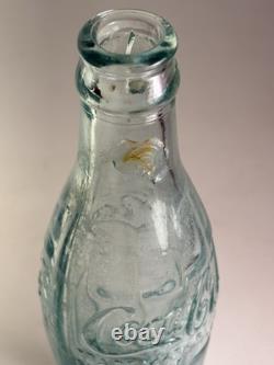 Rare Geneva New York 1915 Ice Blue Coca Cola Soda Bottle Hobbleskirt Vtg USA