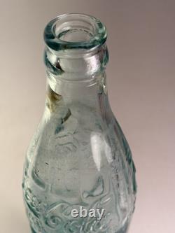 Rare Geneva New York 1915 Ice Blue Coca Cola Soda Bottle Hobbleskirt Vtg USA
