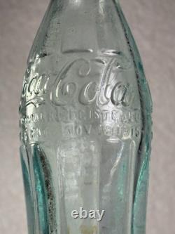 Rare Geneva New York 1915 Ice Blue Coca Cola Soda Bottle Hobbleskirt Vtg USA