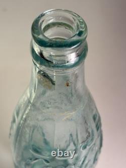 Rare Geneva New York 1915 Ice Blue Coca Cola Soda Bottle Hobbleskirt Vtg USA