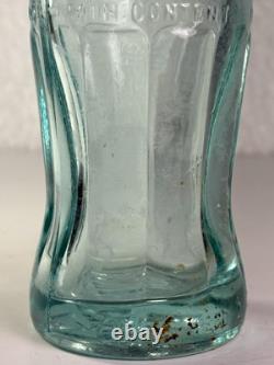 Rare Geneva New York 1915 Ice Blue Coca Cola Soda Bottle Hobbleskirt Vtg USA
