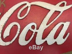 Rare Large 1923 Wood Christmas Coca Cola Menu Board Sign Coke Diner Restaurant