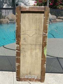 Rare Large Canadian Coca Cola Sign 1940's Masonite Sign 18 X 48 Inches Rare